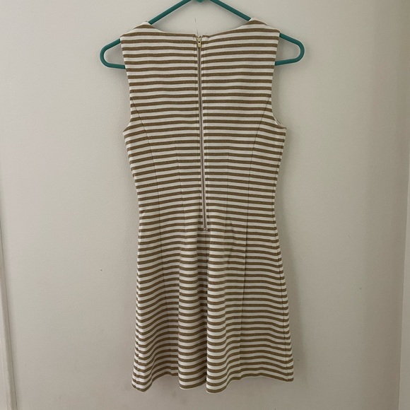 Lilly Pulitzer gold and cream sparkly striped cocktail dress - Picture 3 of 5